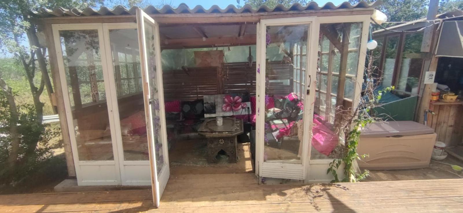 Mobilhome Vintage Dans Camping A La Ferme Ponteilla Kültér fotó